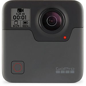 GoPro Fusion 360 Waterproof Digital VR Camera with Spherical 5.2K HD Video 18MP Photos : $254.96 AC + FS