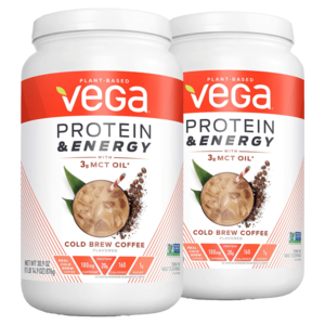 2-Pack: VEGA Protein and Energy Coffee Protein Powder with MCT Oil $20 + FS