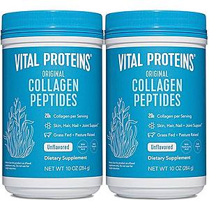 2-Pack Vital Proteins Collagen Peptides Powder Supplement Unflavored 10oz Canister $29.22 AC + FSSS