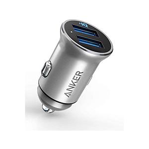 Anker Mini 24W 4.8A Metal Dual USB PowerDrive 2 Car Charger for $9.99 AC