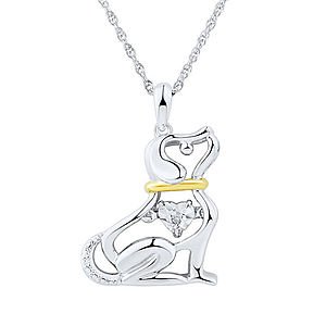 Dog or Cat Diamond Accent Pendant Necklace (& More) - $24.99 after Code & Slickdeals Rebate + Free In-store Pickup at JCPenney