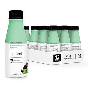Soylent Mint Chocolate Meal Replacement Shake Mint Chocolate or Banana: $29.15 or $31.50 with free Shipping