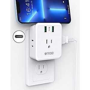Trond 7-in-1 Multi Plug Outlet Extender (One 3-Pin & Three 2-Pin AC Outlets and 2 USB-A & 1 USB-C Charging Ports) $6.99 + Free Shipping w/ Prime or on $25+
