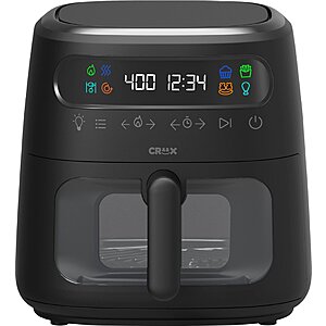 8-Qt CRUX Digital Air Fryer w/ TurboCrisp (Black) $49.99 + Free Shipping