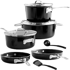10-Piece Gotham Steel Stackmaster Pots & Pans Non-Stick Induction Cookware Set $58.95 + Free Shipping