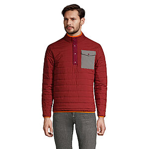 Lands' End Men's Quilted Quarter Snap Neck Pullover Jacket $19.98, Kids Iron Knee Insulated Winter Snow Bibs $21.99 & More + Free Shipping