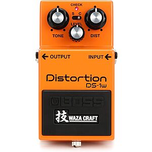 Boss DS-1W Waza Craft Electric Guitar Distortion Pedal - $100