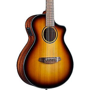 Breedlove Discovery S CE Red cedar-African Mahogany Companion Acoustic-Electric Guitar Edge Burst $249