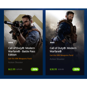 Call of Duty Modern Warfare PC Standard Edition $38.99