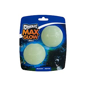 Chuckit! Max Glow Ball Dog Toy, Medium 3 Packs Of 2 - buy 2 packs of 2 and get 1 pack of 2 free -  sale $21.90  list $32.85