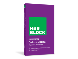 H&R Block Deluxe+State $22.50, Deluxe(no state) $17.50, newegg