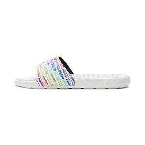 Puma Women's Cool Cat Echo Slide Sandals (multicolor logo print only) 2 for $12 ($6 each) + free shipping