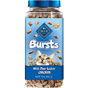 Select Amazon Accts: 50% Off Blue Buffalo Cat Treats: 12-Oz Crunchy Cat Treats $3.60 & More w/ Subscribe & Save