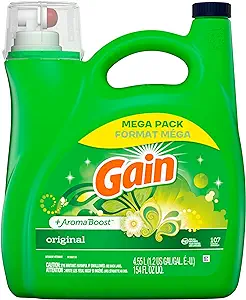 154-Oz Gain + Aroma Boost HE Liquid Detergent (Original Scent or Moonlight Breeze, 107 load) 4 for $47.38 ($11.84 each) w/ S&S + Free Shipping
