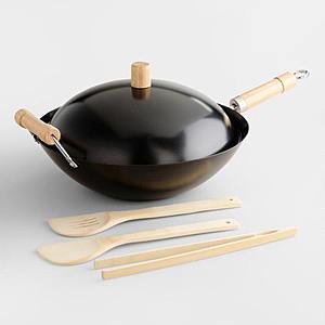 Cost Plus 50% Off Cookware Sale: 5-Piece Non-stick Wok Set  $8.50 & More + Free Store Pickup