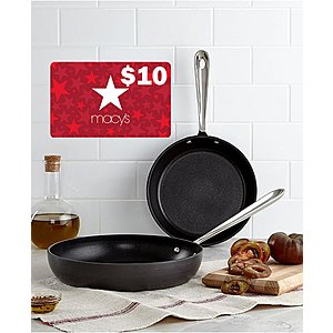 All-Clad Hard Anodized 8" & 10" Fry Pan Set + $10 Macy's eGift Card  $38 after Slickdeals Rebate + Free Store Pickup