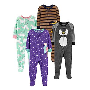 Kohl's Cardholders: Carter's Baby or Toddler Footed Pajamas 4 for $15.40 ($3.85 each) + Free Shipping