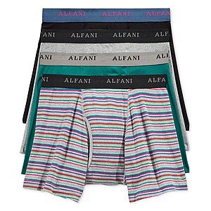 Alfani Men's Striped Boxer Briefs 4 for $8.50 ($2.12 each) + free store pickup at Macys
