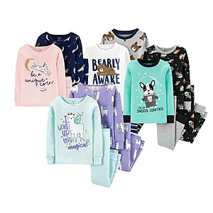 Kohl's Cardholders: Carter's 2-Piece Pajama Sets (baby or toddler) 8 for $33.32 ($4.16 per set) + Free S/H