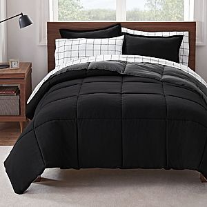7-Piece Serta Simply Clean Antimicrobial Reversible Comforter Set w/ Sheets: Queen from $29, King from $31, More + free shipping on $75+