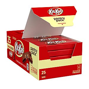 KIT KAT Milk Chocolate Wafer Snack Size, Candy Pantry Pack, 12.25 oz (25 Pieces) $5.22