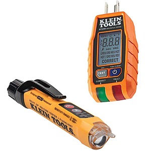 Select Stores YMMW: Klein NCVT3P Dual-Range Non-Contact Voltage Tester and GFCI Receptacle Tester Tool Set (2-Piece) $7.53