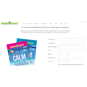 Free sample of Natural Vitality CALM Magnesium Supplement