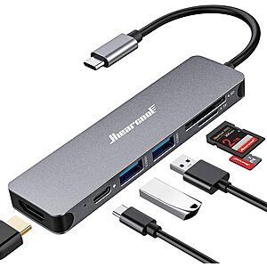 Prime Members: Hiearcool 7-in-1 USB C Hub w/ 4K HDMI, 100W PD, USB 3.0 & SD/TF Reader $10 + Free Shipping