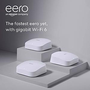 LIVE NOW on Amazon! Eero Pro 6 Mesh Router 3 pack $479 or $383.20 with trade-in