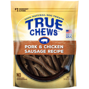 Amazon.com : True Chews Pork &amp; Chicken Sausage Recipe 14 oz, Medium, Model Number: 019216-2303 : Pet Supplies $3.99