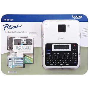 Brother P-Touch 2040C Label Maker - $19.99 [Includes, batteries + 2 laminated tape cartridges]