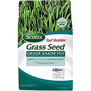 Scotts Turf Builder Grass Seed Dense Shade Mix for Tall Fescue Lawns, 7 lb = 	$17.19 at Amazon