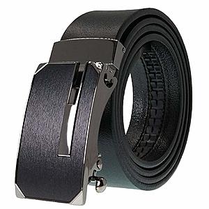 Men's Leather Ratchet Dress Belt with Automatic Buckle - $11.70 at Amazon.com