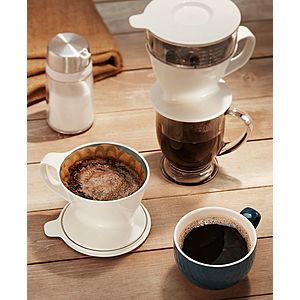 OXO Good Grips Pour-Over Coffee Maker $12 (w/ text code) + 6% Slickdeals Cashback (PC Req'd) + Free Store Pickup at Macys or FS on $25+ $11.99