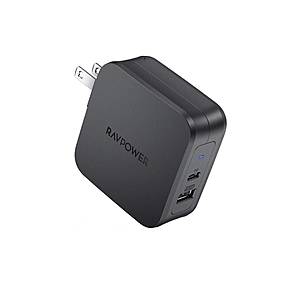 RAVPower PD Pioneer 61W Dual Port USB C Wall Charger for $23.4 after Coupon