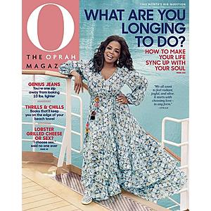 O, The Oprah Magazine or Food & Wine Magazine, 4 yrs for $15