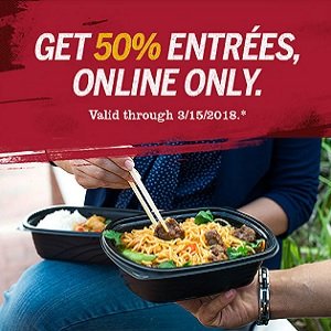 Pei Wei Asian Diner: Small or Regular Entree Online Orders  50% Off