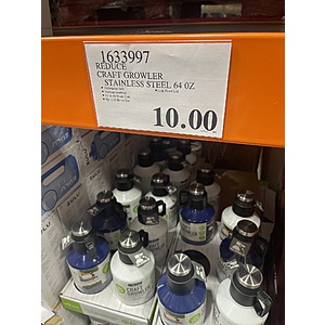Select Costco Wholesale Locations: 64oz. Reduce Craft Growler Insulated Bottle $10 (Pricing/Availability May Vary)