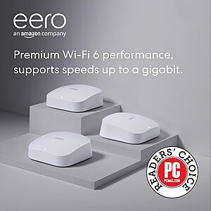 Amazon eero Pro 6 mesh Wi-Fi 6 router: 1-Pack $120, 3-Pack $240 + Free Shipping