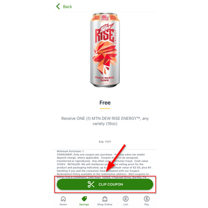 Publix: FREE - One (1) Mtn Dew RISE ENERGY Drink, any variety (16oz) - Exp. 11/11/21
