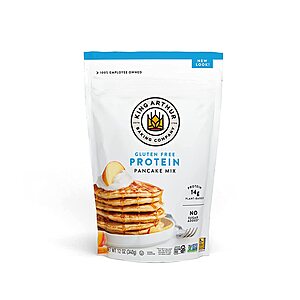 12-Oz King Arthur Flour Gluten Free Protein Pancake Mix $2.55 + Free Shipping w/ Prime or Orders $25+