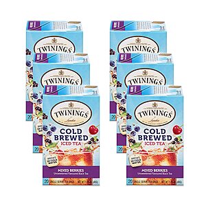 120-Ct Twinings of London Cold Brewed Iced Tea Bags (Mixed Berries) $10.55