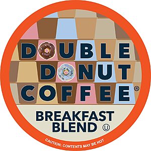 80-Count Double Donut Coffee K-Cup Pods (Breakfast Blend) $22.40 w/ Subscribe & Save