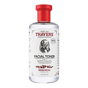 12-Oz Thayers Alcohol-Free Rose Petal Witch Hazel Facial Toner w/ Aloe Vera Formula $7.69 w/ S&S + Free Shipping w/ Prime or Orders $25+