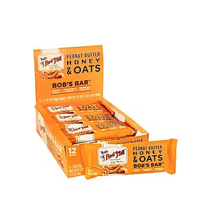 12-Count 1.76-Oz Bob's Red Mill Peanut Butter Honey & Oat Bob's Bars $11.40 w/ S&S + Free Shipping w/ Prime or on $35+
