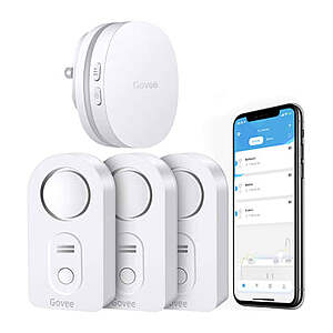 Govee Wi-Fi Smart Water Leak V1 Sensors + Gateway, Google Assistant, Free Shipping $23.76 All Time Low