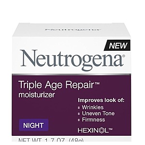 Neutrogena Triple Age Repair Anti-Aging Night Face & Neck Cream Day & Triple Age Repair Anti-Aging Daily Facial Moisturizer with SPF 25 Sunscreen, 1.7 oz - $19.73