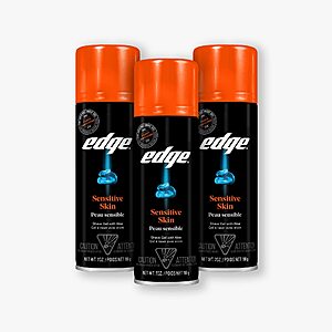 YMMV (3x3 pack) 9x Edge Shave Gel for Men, Sensitive Skin with Aloe, 7oz (3 Pack) - Shaving Gel For Men That Moisturizes, Protects and Soothes To Help Reduce Skin Irritation $15.73