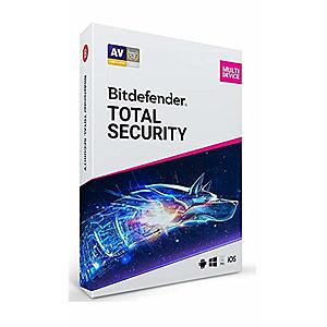 Bitdefender Total Security 2020 5-Device / 1-Year Subscription (PC/Mac/iOS/Android) $20 & More + Free S/H