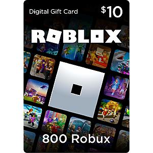Roblox Digital Gift Card (w/ Exclusive Virtual Item): 10,000 Robux Value  $90, 4,500 Robux Value $45, 2,000 Robux Value $22.50 or 800 Robux Value $9 via Amazon